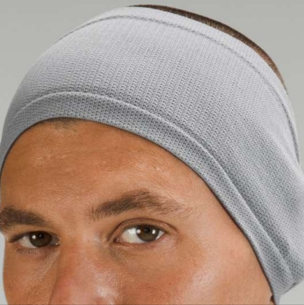 lululemon athletica light gray wide headband